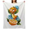 Cute Orange Bird Throw Blanket for winter Heavy Luxury Throw Personalized Gift Blankets