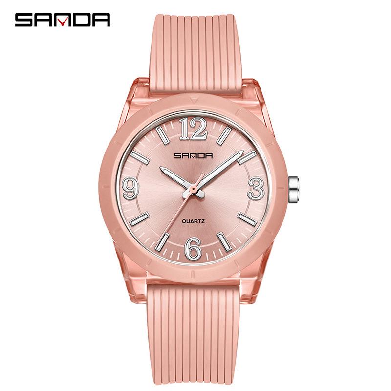 Sanda Student Lightweight Luminous Quartz Watch for Exams
