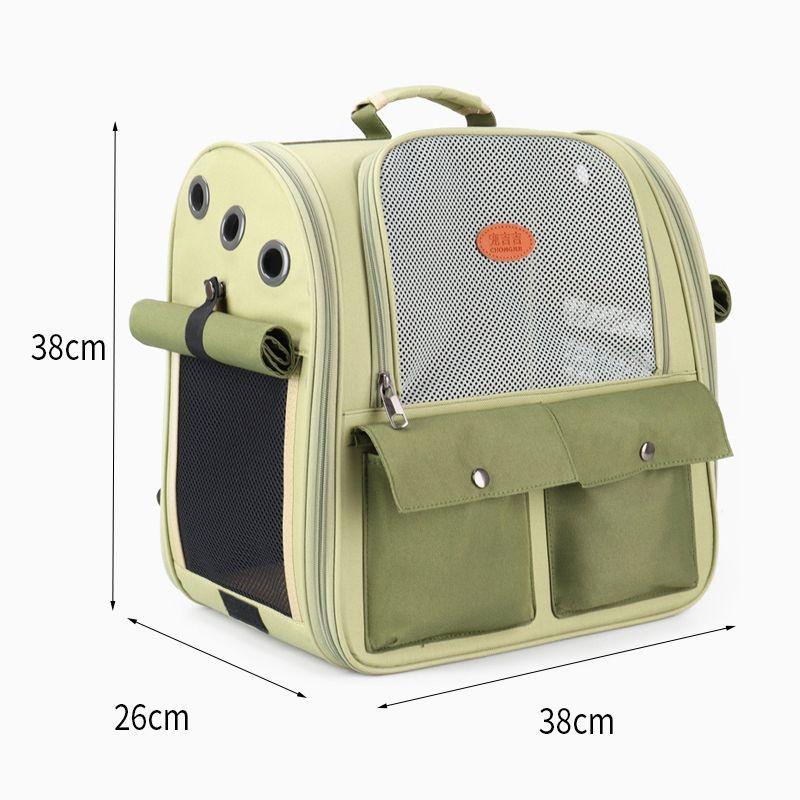 Pet Supplies Out Puppy Backpack Expandable Pet Bag Large Capacity Breathable Foldable Dog Bag Portable Cat Backpack