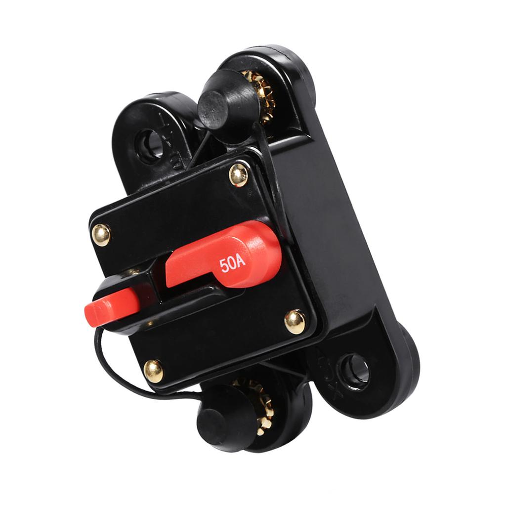 Circuit Breaker Reset Fuseholder 50Amp ‑100Amp Circuit Breaker Reset Fuseholder Car Boat Holder Waterproof 12‑24V New