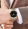 Men's Watch Light Luxury Simple Digital Korean Edition Trendy Steel Belt Waterproof Male Fashion Quartz Clock Watches
