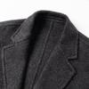 FAPAI Men's Mid-Length Two-Button 69% Wool Blend Overcoat