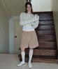 Obeodyupeulleeo Shearling Bermuda Pants_Beige