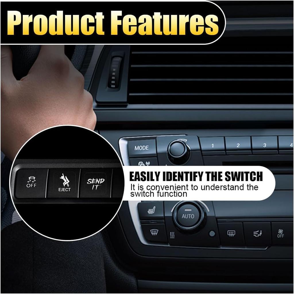 Novelty Stickers Labels for Car or Truck Unused Button, Stickers Decal for Truck, Car Switch Stickers, Car Interior Console Switch Decals, Truck