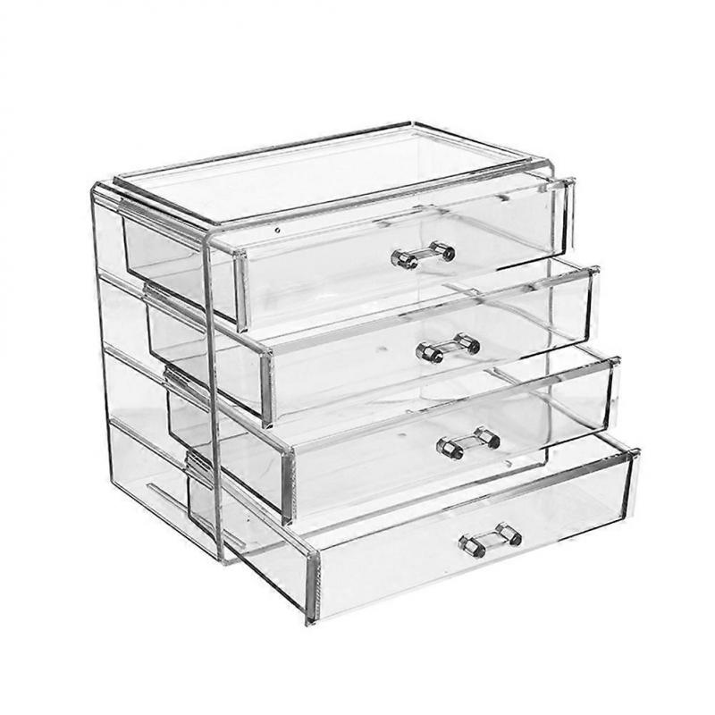 Beauty Storage Box Large Size Acrylic Makeup Storage to Clean Durable for Women 23.7x15x20cm 1Pcs