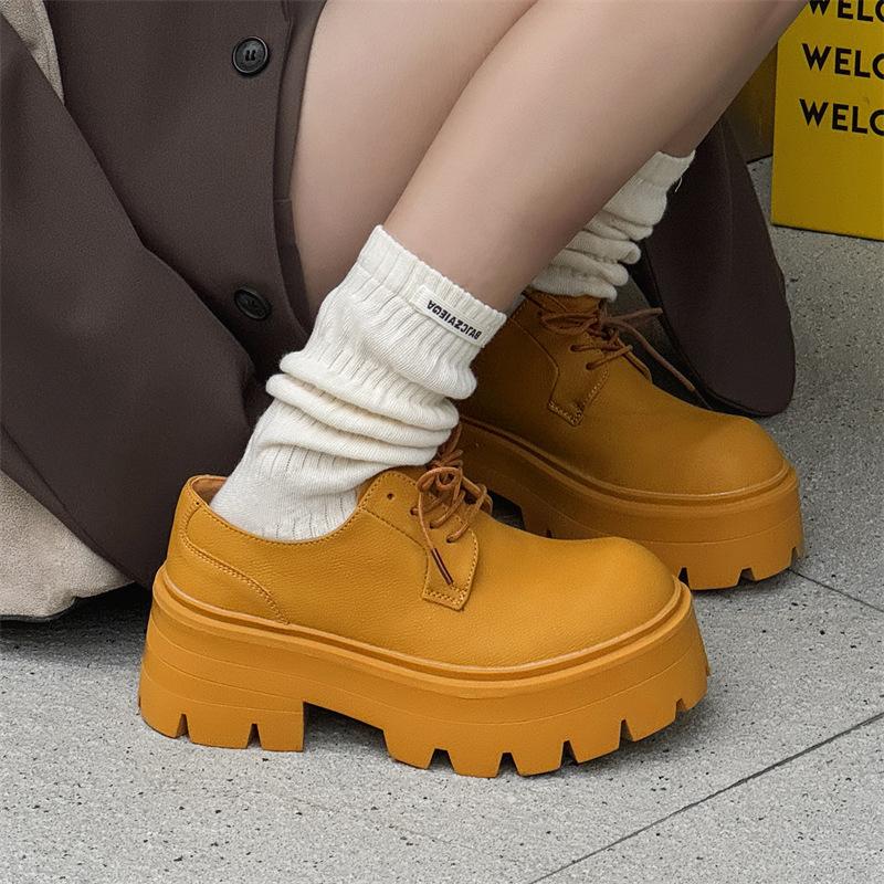 

Platform derby shoes men s British style senior sense big head commuting black boys trend small leather shoes 8133-J 39