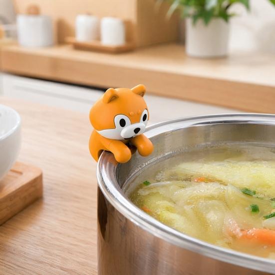 Coffee Cup Fan 2Pcs Puppy Cat Clip-on Fan, Portable Cooling for Bowl Hot Food, Saliva Isolation Hands Free Mini Table with Adjustable Clamp, Cute Desk