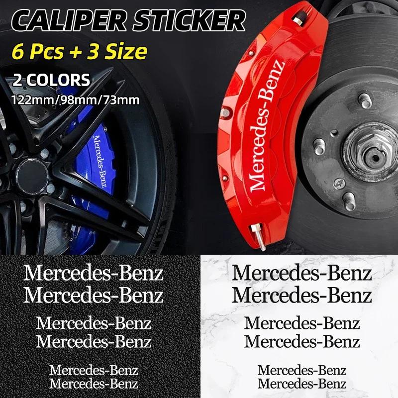 6ks Nálepka na brzdový třmen Tepelně odolná Decal Dekorace auta Pro Mercedes Benz W204 W124 W201 W202 W212 W220 W205 GLA CLA GLC