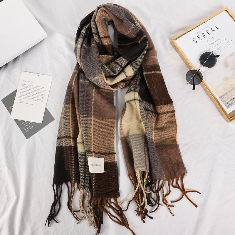 

Plaid Winter Scarf Women neck head Scarves Fashion Casual Scarfs Cashmere ladies shawls and wraps Bufandas Hombre