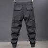 Men Loose Fit Elastic Waist Hiking Work Cargo Joggers For Outdoor Camping Fishing Multi Pocket