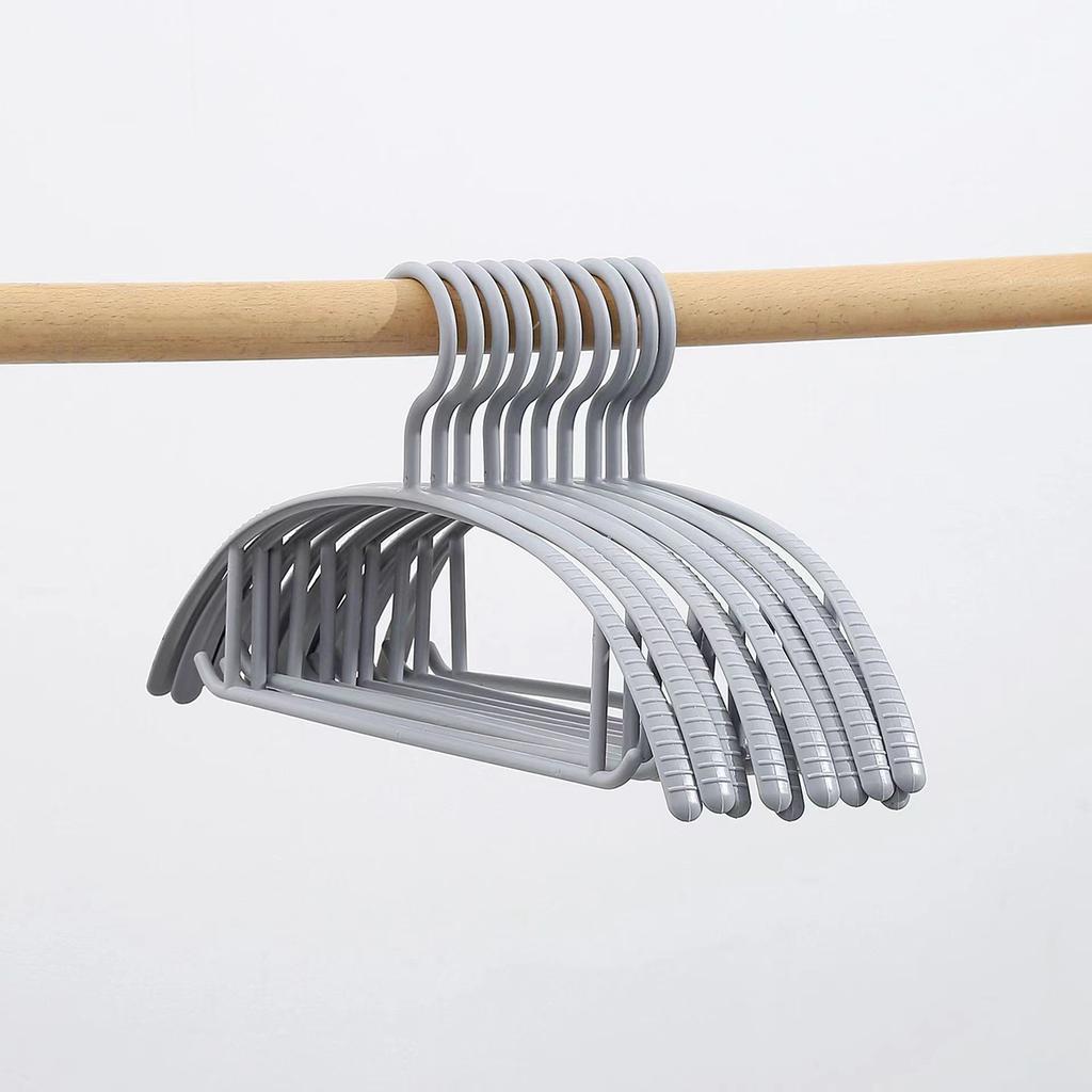 10pc Unmarked Anti-slip Clothes Hanger Dormitory Bed Clothes Hanger Household Thick Clothes Stand Adult Plastic Clothes Support Clothes Drying Rack
