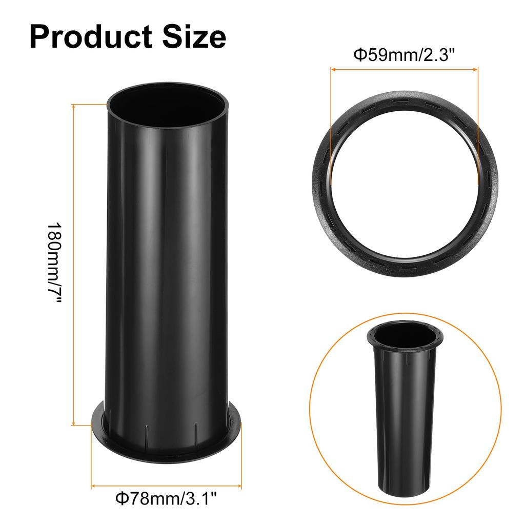uxcell 2pcs x Speaker Port Subwoofer Bass Box Bass Woofer Speaker Bass Air Port for Speaker Cabinet 59x180mm/2.3 7" Tube, Tube, Box, Box, DJ/PA