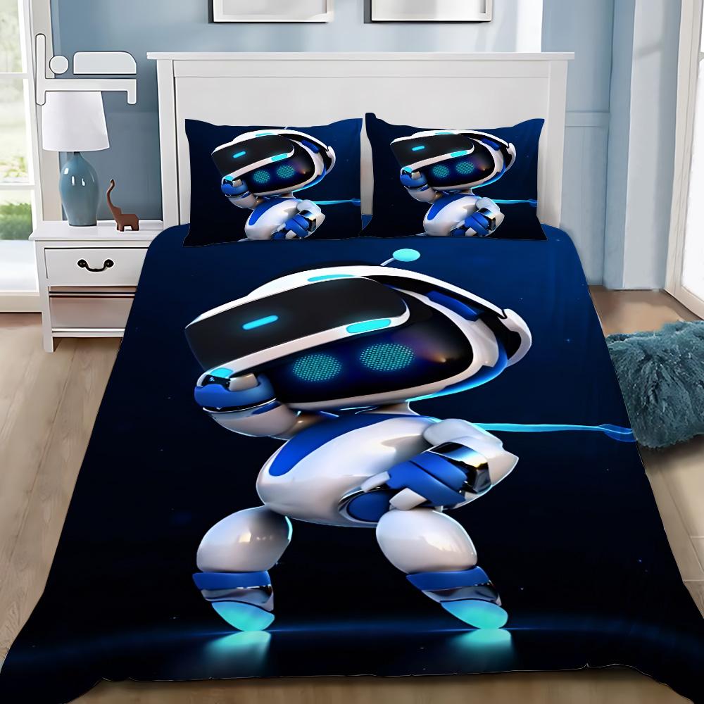 

Модний набір постільної білизни з принтом A-Astrobot Game Хлопчики Дівчата Twin Queen King Size Підодіяльник Наволочка Ліжко Хлопчики Дорослий Домашній Текстиль EU Single(135x200cm)