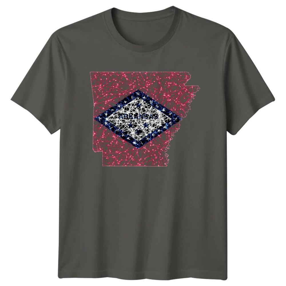 Arkansas State Map Landmark Unisexs TShirt Unisexs Tee Graphic Unisex Top S