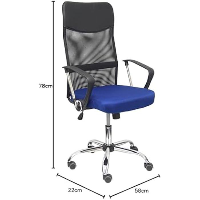 Chaise De Bureau - PIQUERAS Y CRESPO - Gontar - Dossier Maille Noire - Assise Ergonomique - Réglable En Hauteur