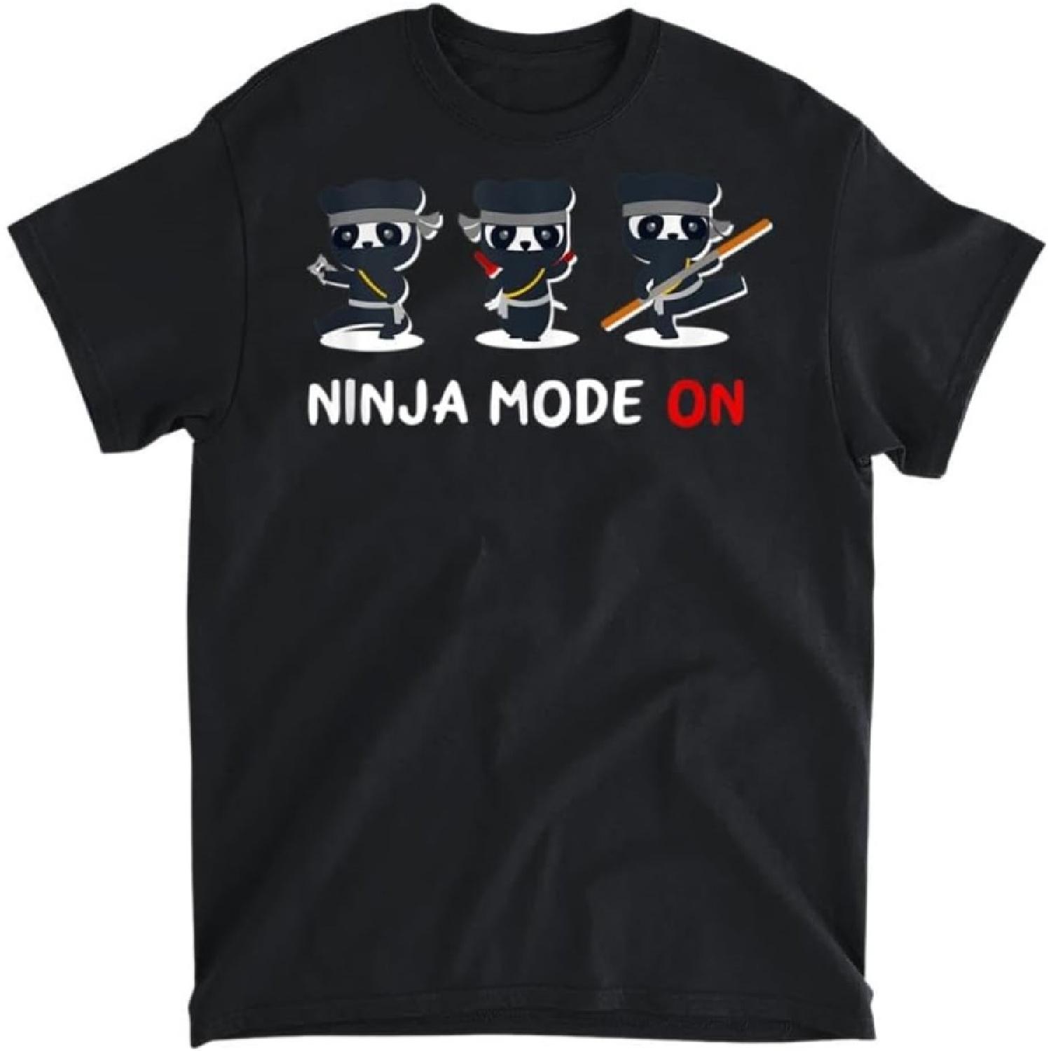 

Ninja Mode On, Cute Funny Panda Tee for Kung-Fu Lovers Tank Top T-Shirt, Long Sleeve Shirt, Sweatshirt, Hoodie Unisex Adult Size Made in Canada XXXXXL чорний