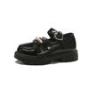 Girls' Pearl Lace Bow Princess Little Leather Shoes2026Spring and summer children's solid color performance shoes for older kids