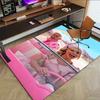 1pc Barbie Pink Carpet, for Home & Office Decor, Desk Chair Carpet, Festive GiftL1415