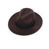 Elegant Woolen Flat Top Hat British Style Women Jazz Hat All-match Men's Felt Hat  Church Events