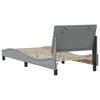 Bed Frame without Mattress  Hanko  Light Grey 80 x 200 cm Fabric