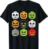 Halloween Building Brick Head Shirt Adult T-Shirt