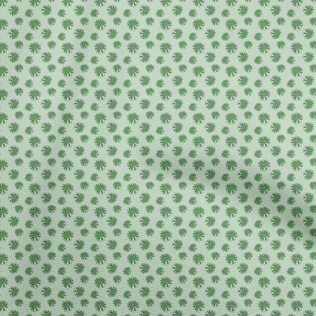 oneOone Cotton Flex Greenish Beige Fabric Asian Block Sewing Material Print Fabric By The Yard 40 Inch