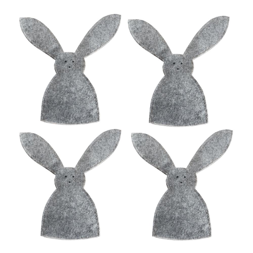 

4 шт./компл., чехол для пасхального яйца, милый кролик, сумка для яиц, пасхальная вечеринка, подарочные украшения серый