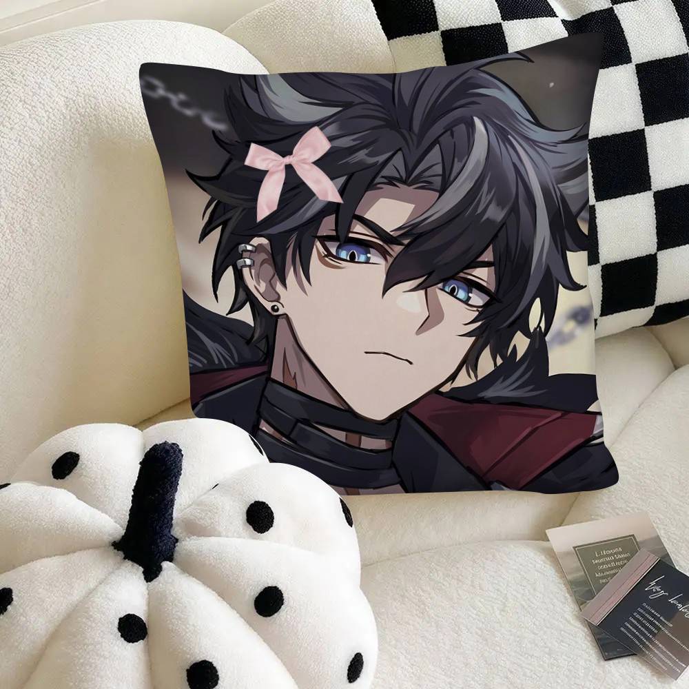 Kawaii Wriothesley Pillow Case Fashion Square Pillowcase Bedroom Sofa Room Ins Decoration Leisure