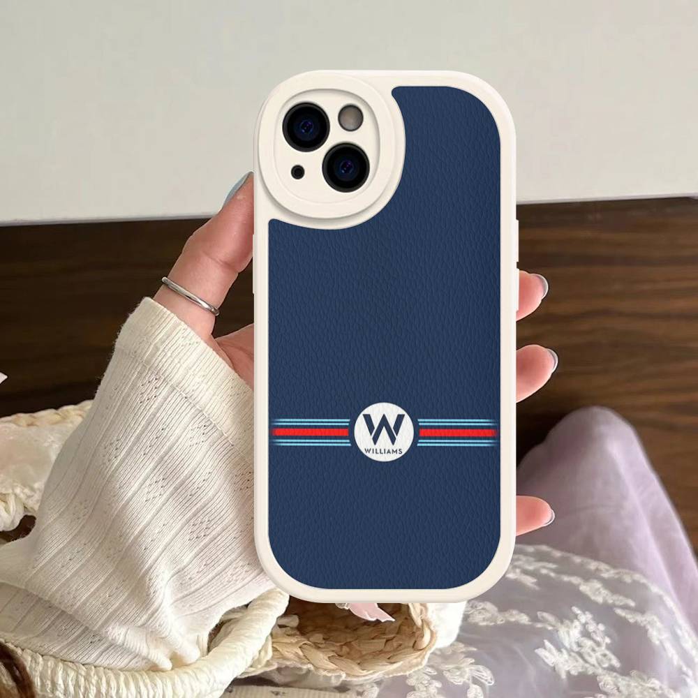 M-Martini Racing Horizontal Stripe For IPhone 16 15 14 13 12 11 Pro Max Plus Shockproof Leather Soft Phone Cover