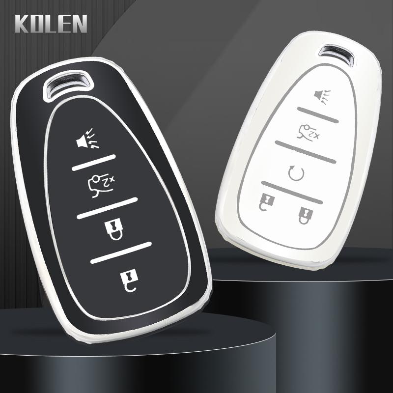 Tpu Car Remote Key Case Cover Shell Fob For Chevrolet Chevy Malibu Camaro Cruze Traverse Spark Equinox Sonic Volt Bolt Keychain