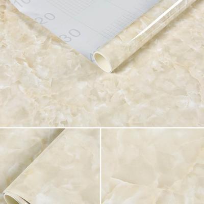 1 rouleau de film vinyle décoratif en PVC auto-adhésif imperméable pour décoration murale en marbre