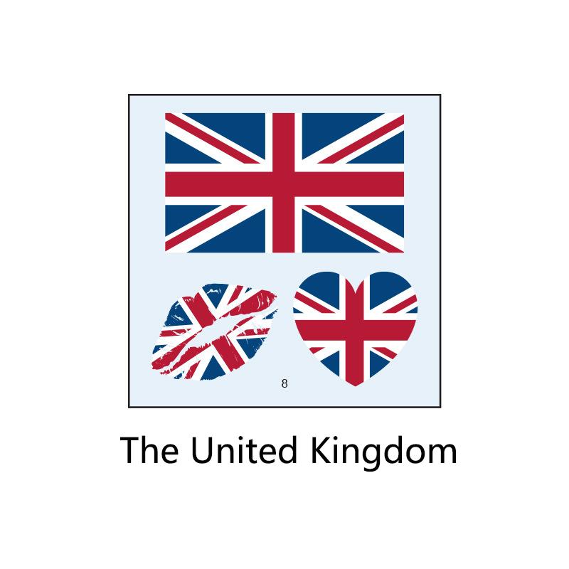 Football Sports Match National Flag Stickers Football Fans Cheer and Assist for Soccer Players,Face Arm Body Temporary Tattoos