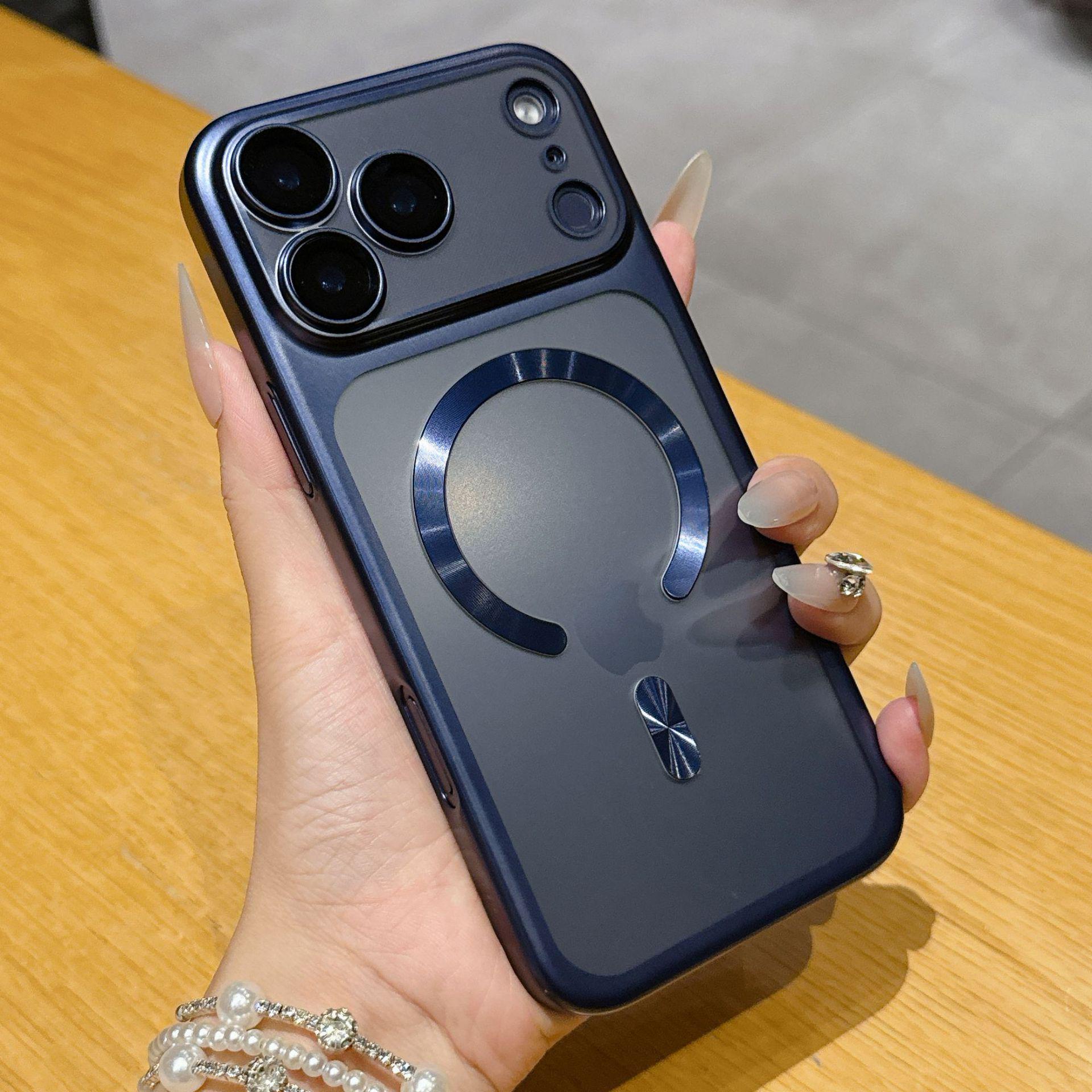 

Magic Sand Magnetic Frosted Phone Case for Apple 17 Pro Max - Drop-proof, Full Coverage, Electroplated Hard Case for 17 Pro and 17 Air. 17AIR