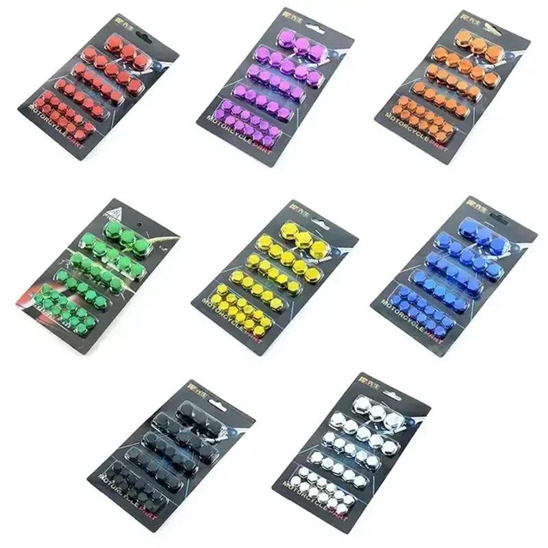 30pcs 1.4/1.2/1/0.8CM Motorcycle Modification Head Cover Accessories Screw Decorative Parts Nuts Nut Cover Accessories