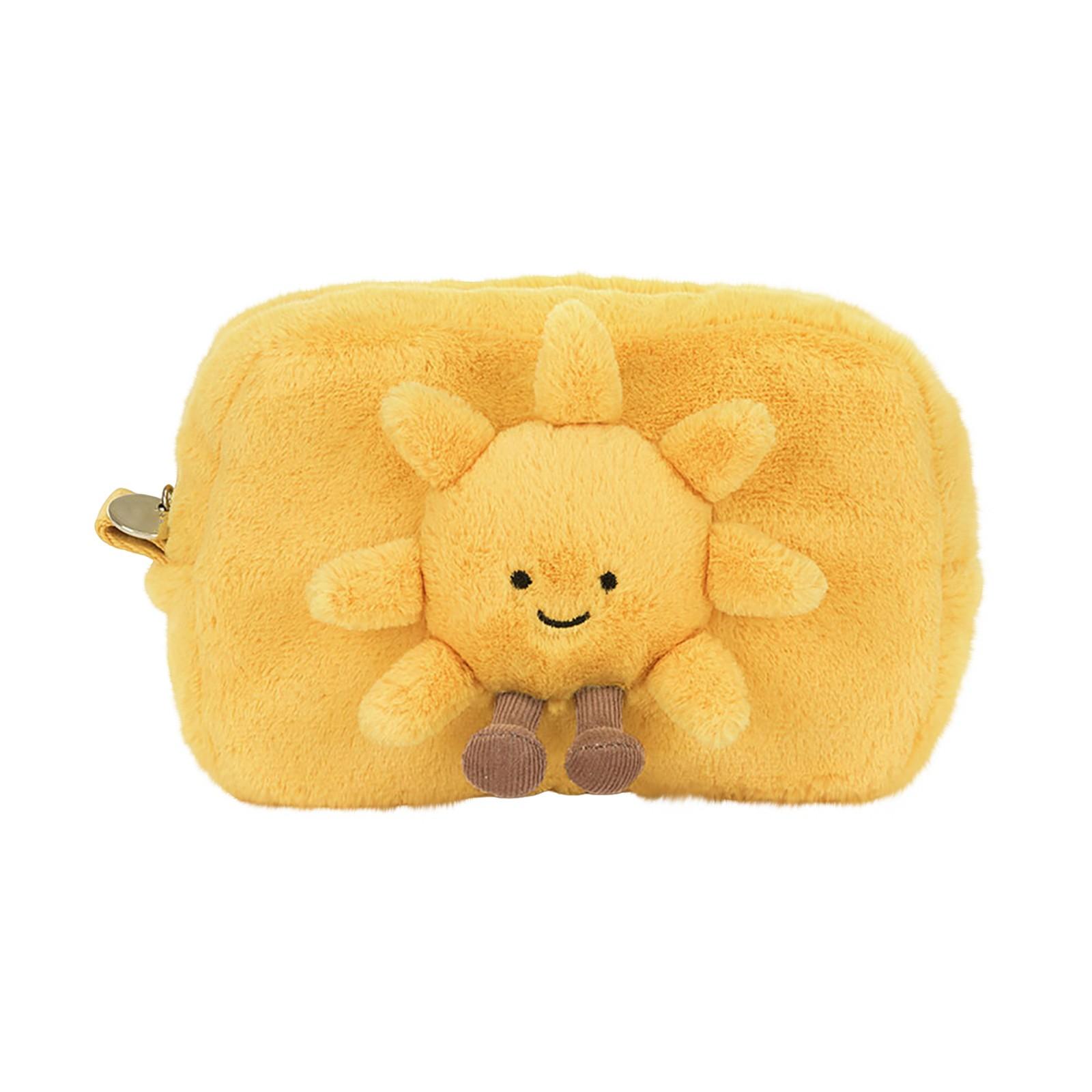 

Милый плюшевый пенал, студенческий пенал, подарок к школе, подарок-сюрприз для детей One Size жёлтый