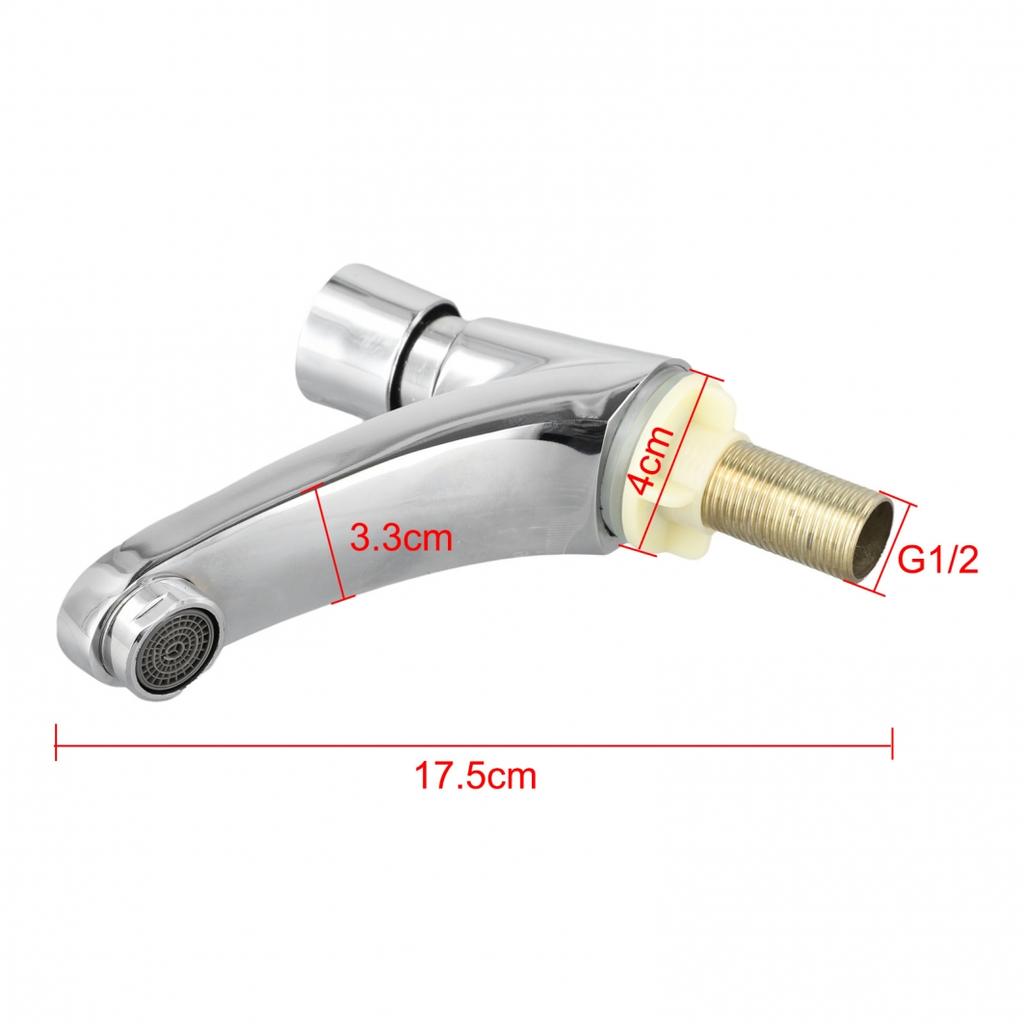 Self Closing Faucet with Time Delay for Efficient Water Use In Bathrooms