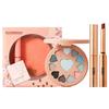 MIRUOKOU Eyeshadow and Lipstick Cute Heart Pearlescent Eyeshadow Low Eyeshadow for Beginners Iceberg Set, Eyeshadow, 12-Color Palette, Waterproof,