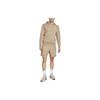 Nike Solid Color Hooded Casual Long-sleeve Vintage Sweatshirt for Men In Khaki