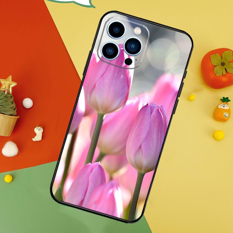 Tulips Flower Phone Case For iPhone 17 Pro Max 16 15 13 12 11 14 Pro Max Plus 12 13 Mini 16e 17 Air Cover
