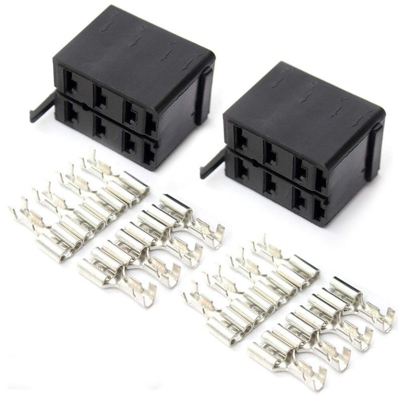 4 Sets Carling ARB Rocker Switch Wire Spade Terminal Connector Plug Socket Fit For Car Boat SUV