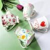 300ML, xícara de café de porcelana óssea, xícara de cerâmica taza de porcelana, caneca de café elegante para presente de casamento, xícara de expresso real