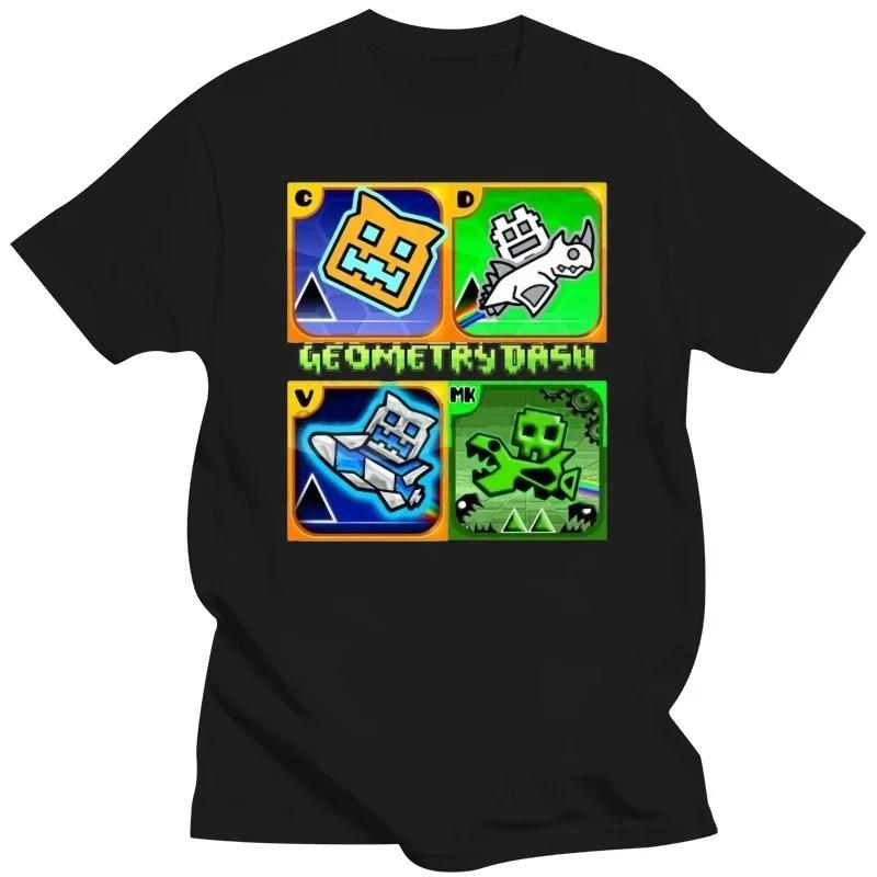 Girls Boys Tee - Personalised Free Age 5-15 Harajuku Funny Tee Shirt Geometry Dash Gaming Fan clothing graphic t shirts tops