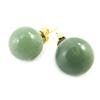 Les Trésors De Lily [M6741] - Gold Plated 'Mineralia' Aventurine Earrings - 12 Mm