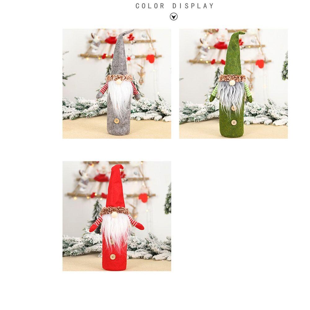 Faceless Elderly Faceless Doll Wine Cap Reusable Non-woven Christmas Wine Bottle Cover Santa Exquisite Wine Bottle Bag