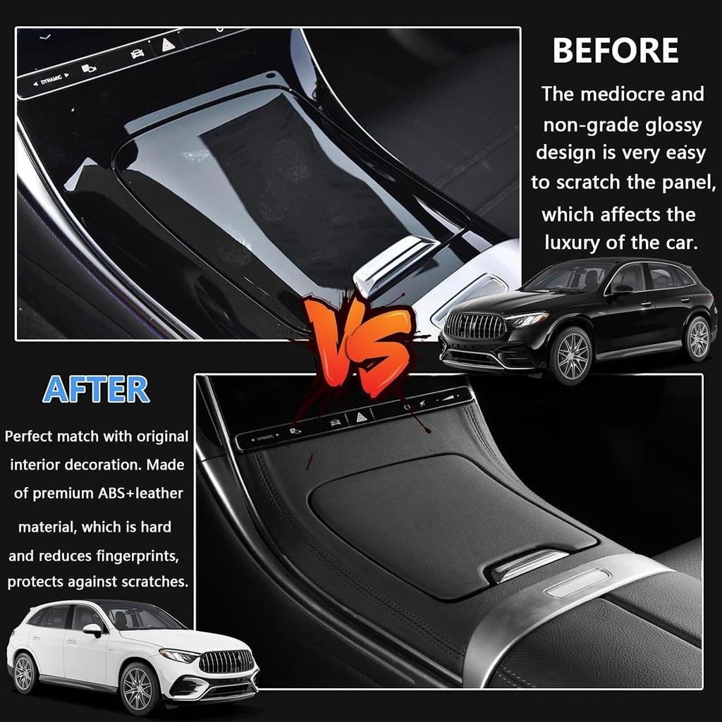 Copertura Protettiva Pannello Leva Cambio Console Centrale Adesivo in Silicone Kit Avvolgente Lavabile per Interni Adatto per Mercedes Benz GLC X254 GLC260 GLC300 GLC300e