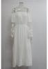 Abito Maxi da Donna con Spalle Scoperte in Pizzo Stile Bohemien per le Vacanze Abito Lungo con Maniche Corte e Silhouette Fluida per l'Estate