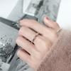 New Fashion Simple Personality Chain Shaped 925 Silver Not Allergic Hollow Fine Chain Adjustable Opening Rings R173