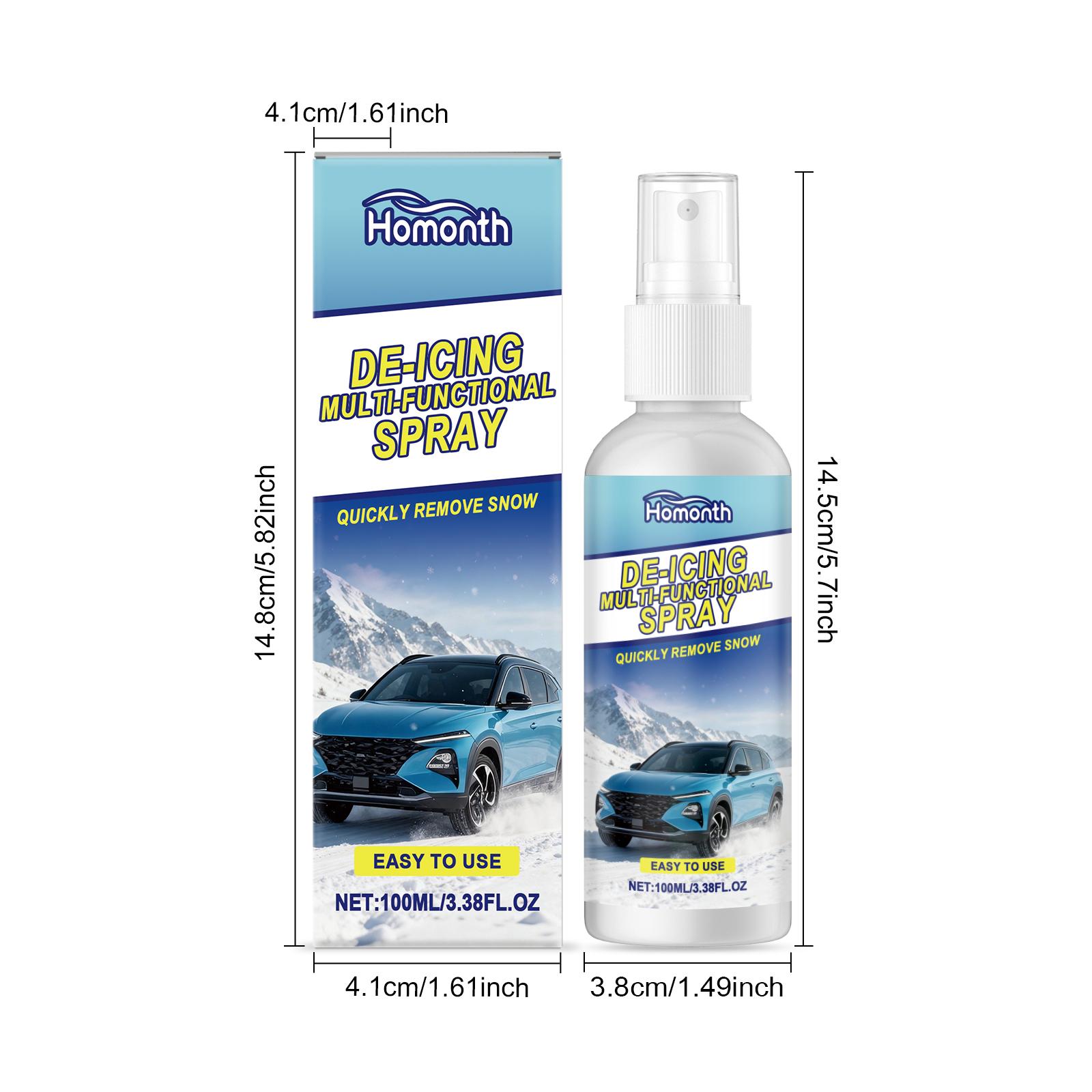

Car Windshield Deicer Spray Auto Snow Melting Agent Effective Clear Vision Winter Car Window De-icer Spray Accessories 100ml