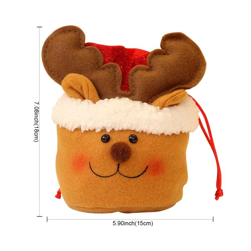 Christmas Decoration Gift Bag Christmas Candy Apple Bag Old Man Snowman Elk Candy Gift Bag Christmas Ornament