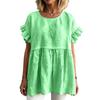 Women's Color Spring/Summer Color Round Neck Short Sleeved Women's Top T-shirt